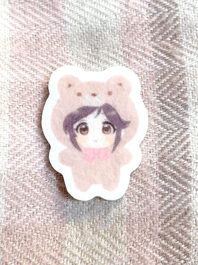 もこもこフリスクちゃん🧸フェルトステッカー