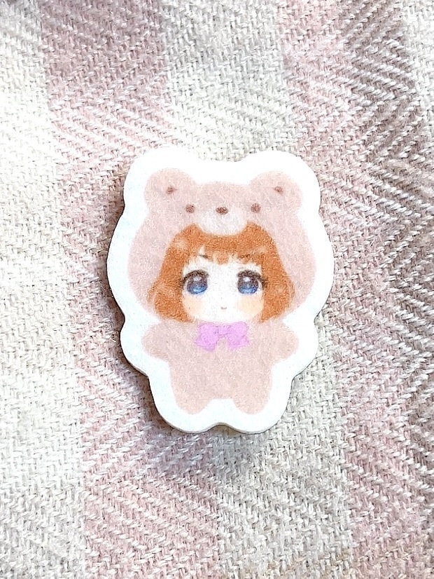 もこもこフリスクちゃん🧸フェルトステッカー