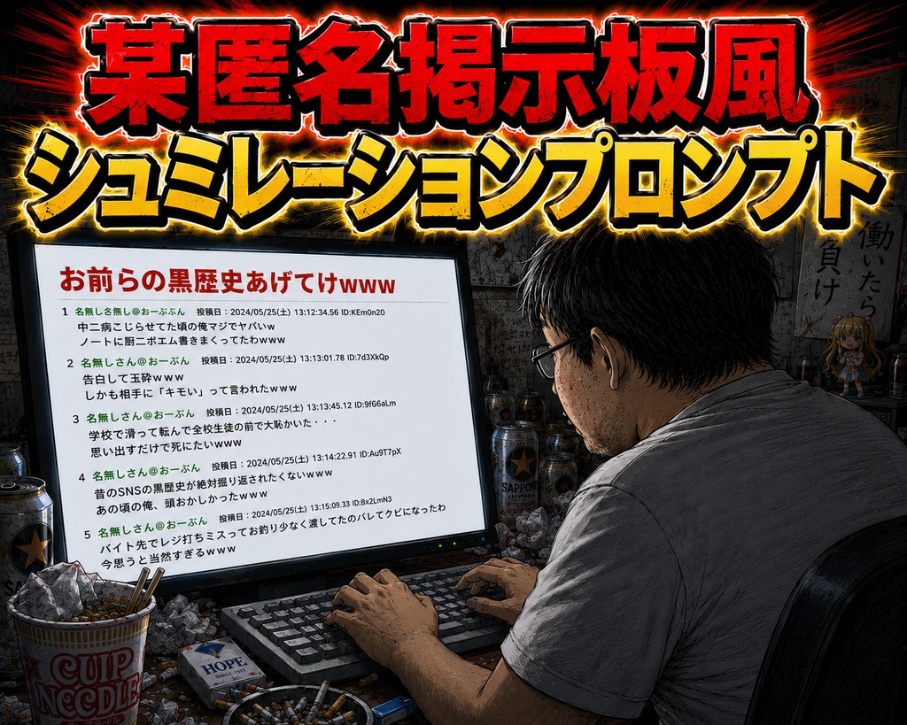 某掲示板風　シュミレーションプロンプト【チャットGPT用プロンプト】