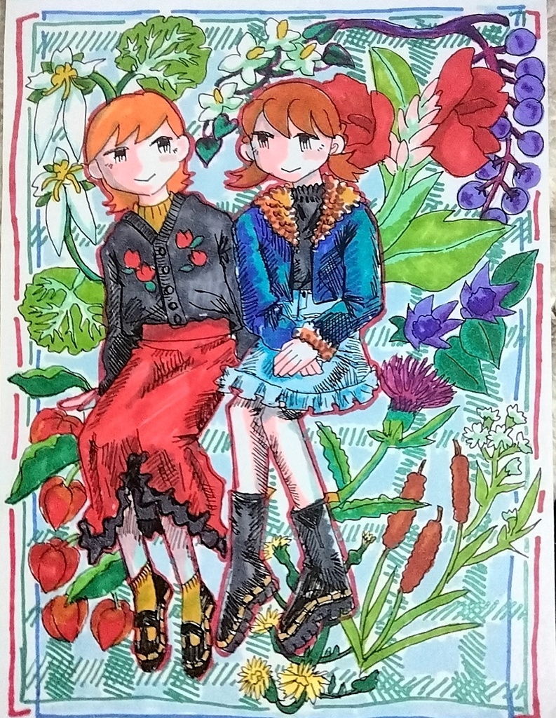 イラスト原画 植物3