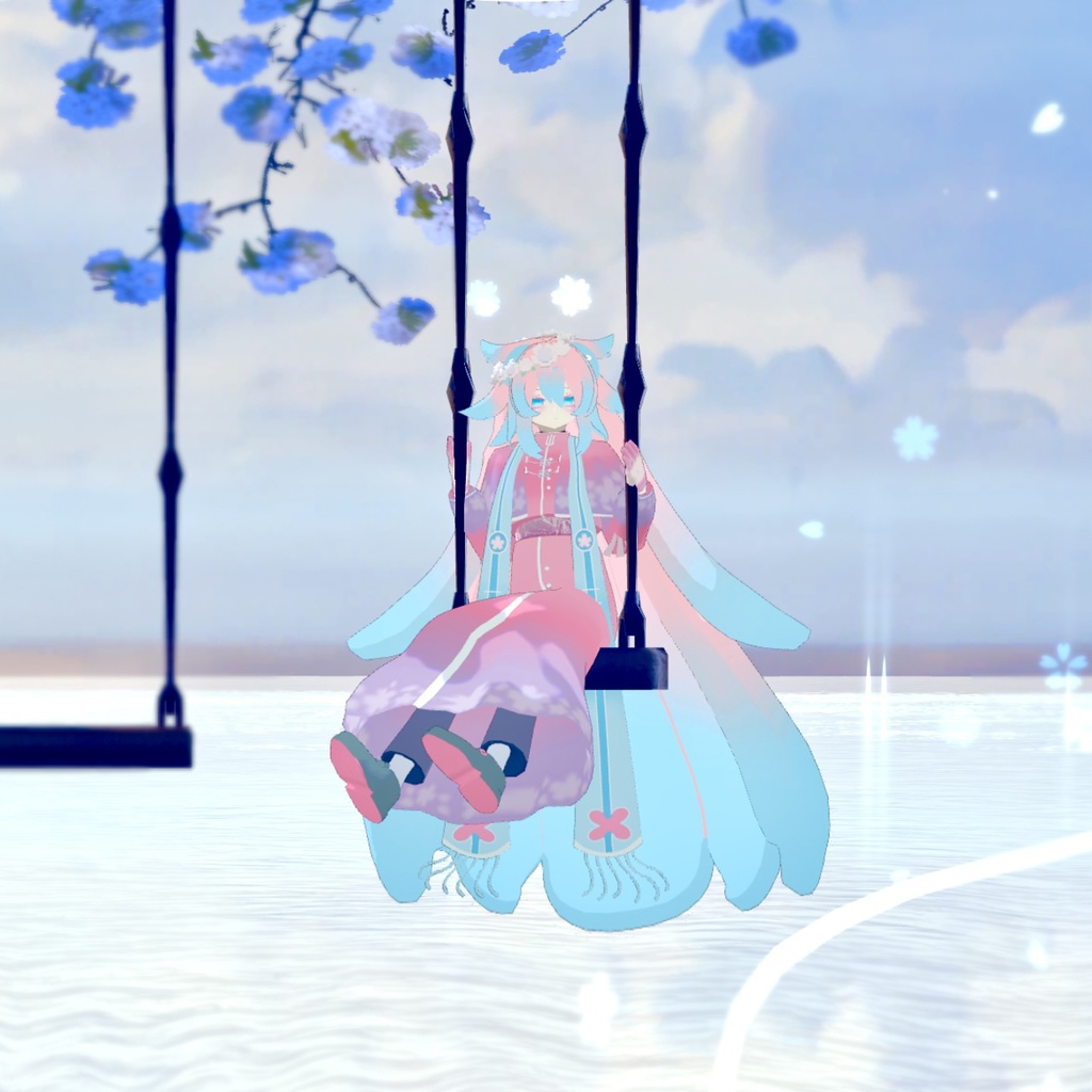 【ラヴァジュ対応】桜の妖精テクスチャ+花冠セット 4種入り