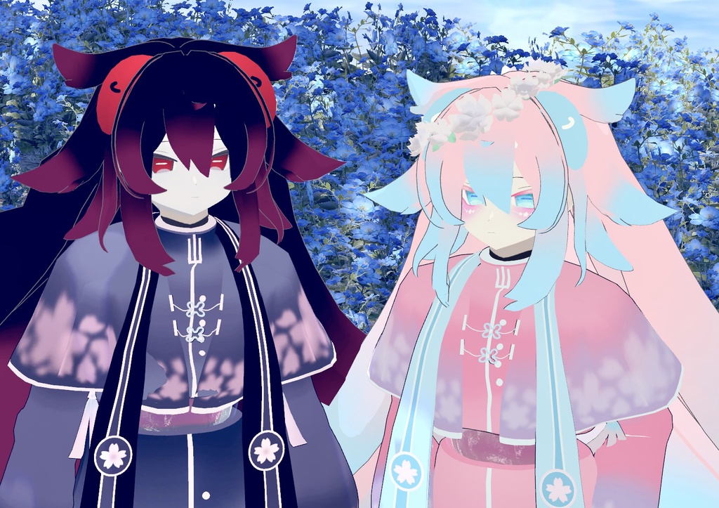 【ラヴァジュ対応】桜の妖精テクスチャ+花冠セット 4種入り