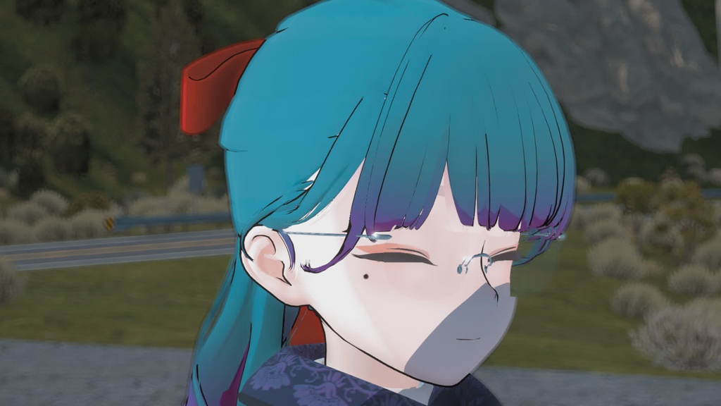 【MA対応】リムレス眼鏡 屈折シェーダー付き #かっすり研究所