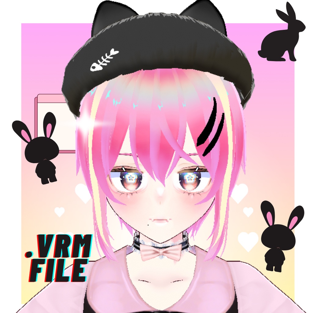 [FREE] Vroid model / Vtuber model Jirai Kei Girl 