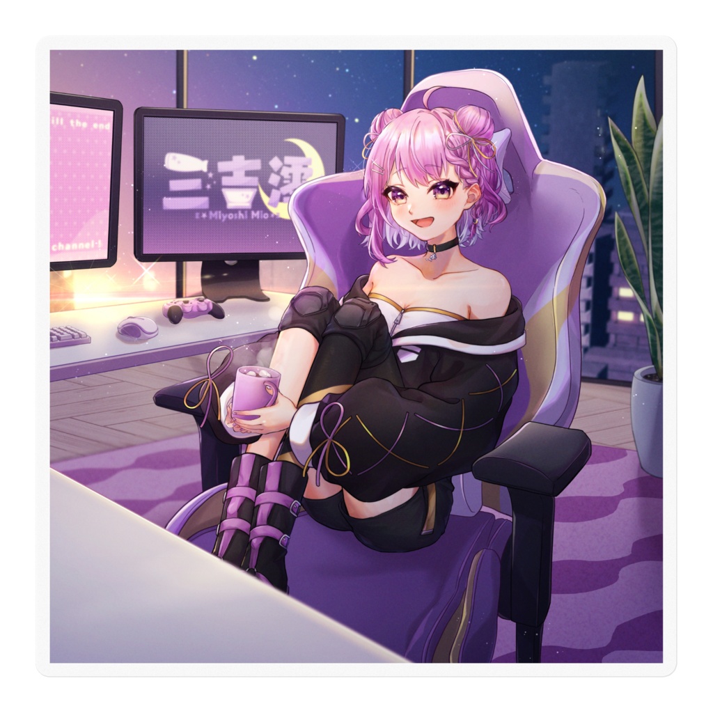 三吉澪ステッカー（一枚絵背景有り）