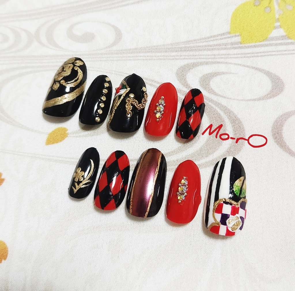 【刀剣乱舞】加州清光モチーフネイル