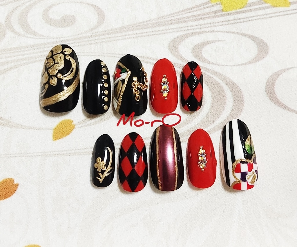 【刀剣乱舞】加州清光モチーフネイル