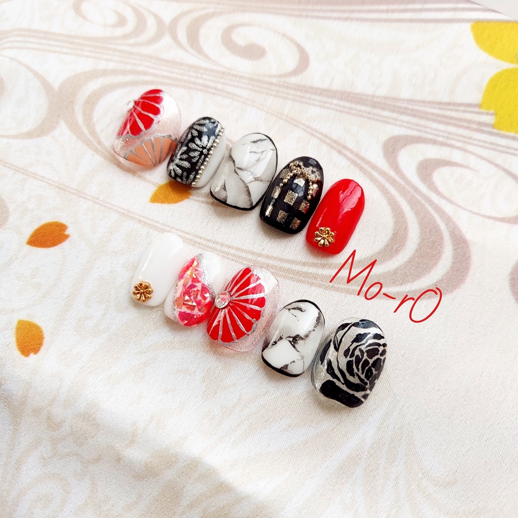 【刀剣乱舞】一文字則宗モチーフネイル