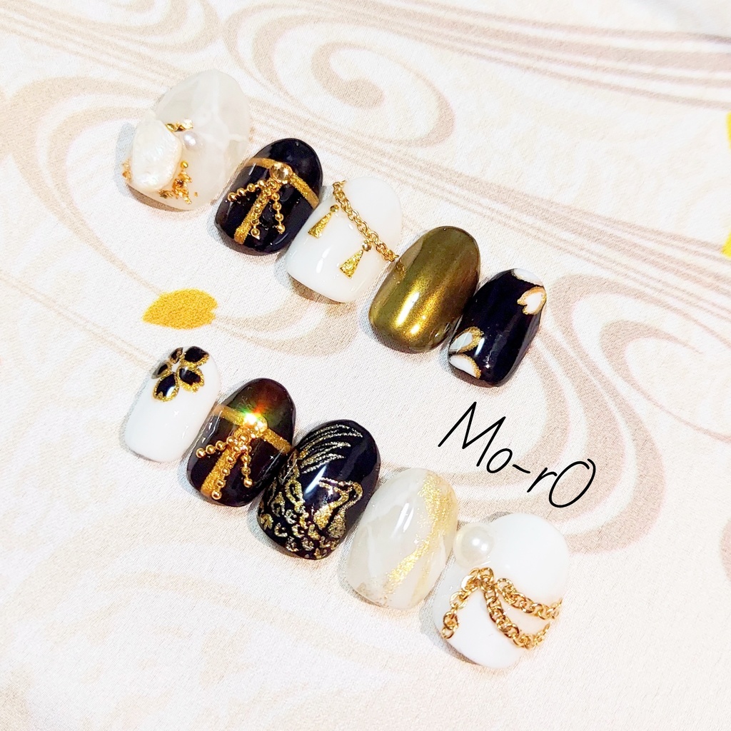 鶴丸国永モチーフネイル