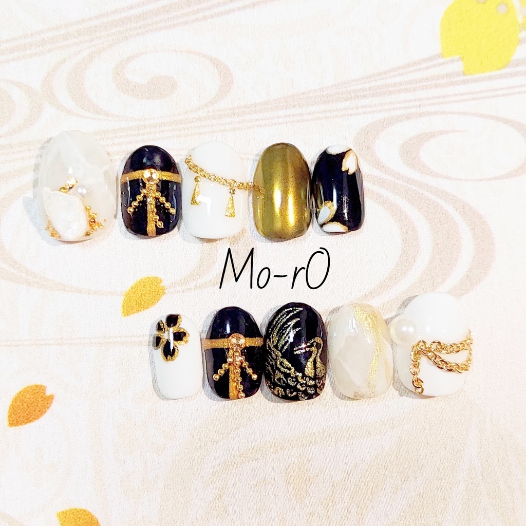 鶴丸国永モチーフネイル