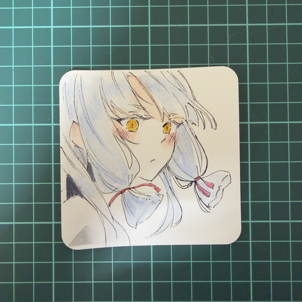 手のひらペーパー原画@初期艦