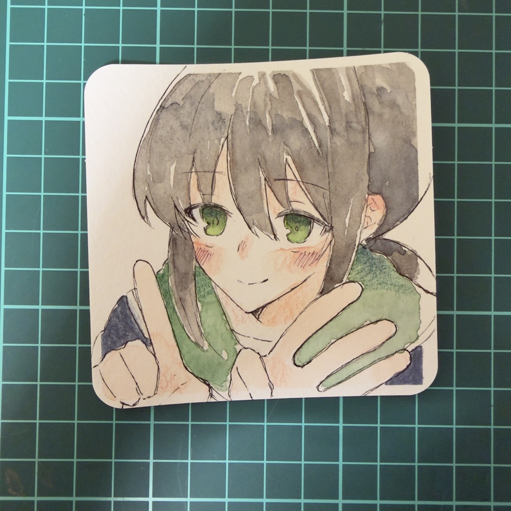 手のひらペーパー原画@初期艦