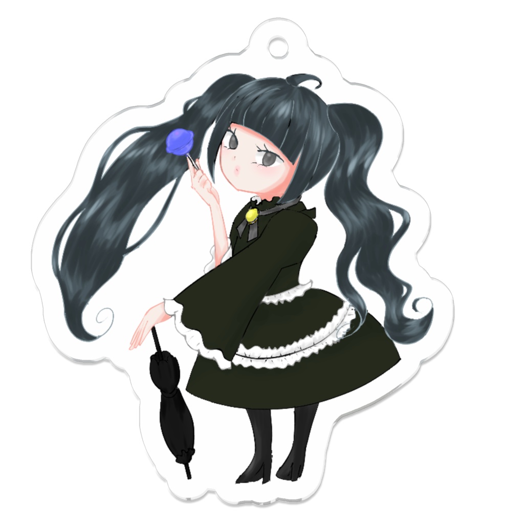 ツインテール少女　【青】