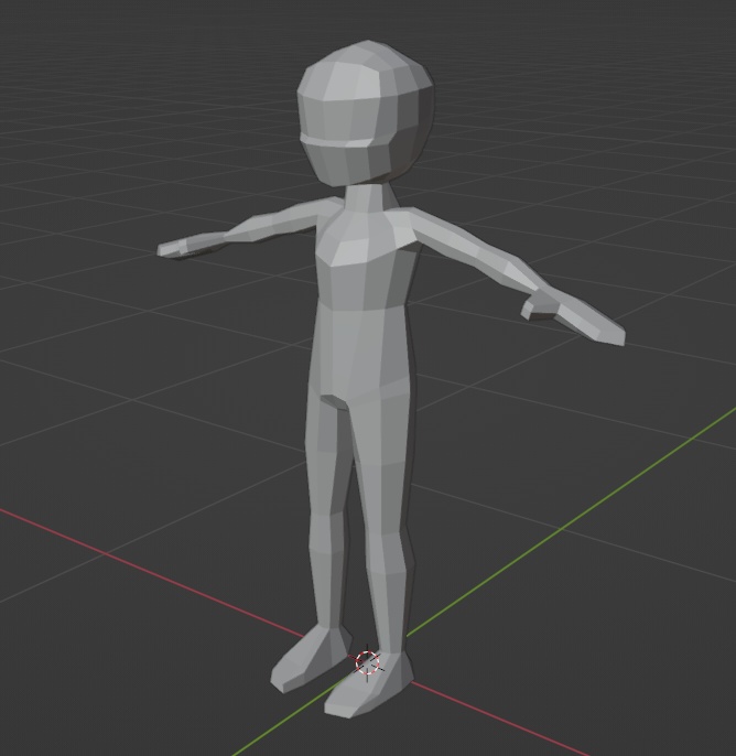 【Blender用素体】ローポリ素体モデル