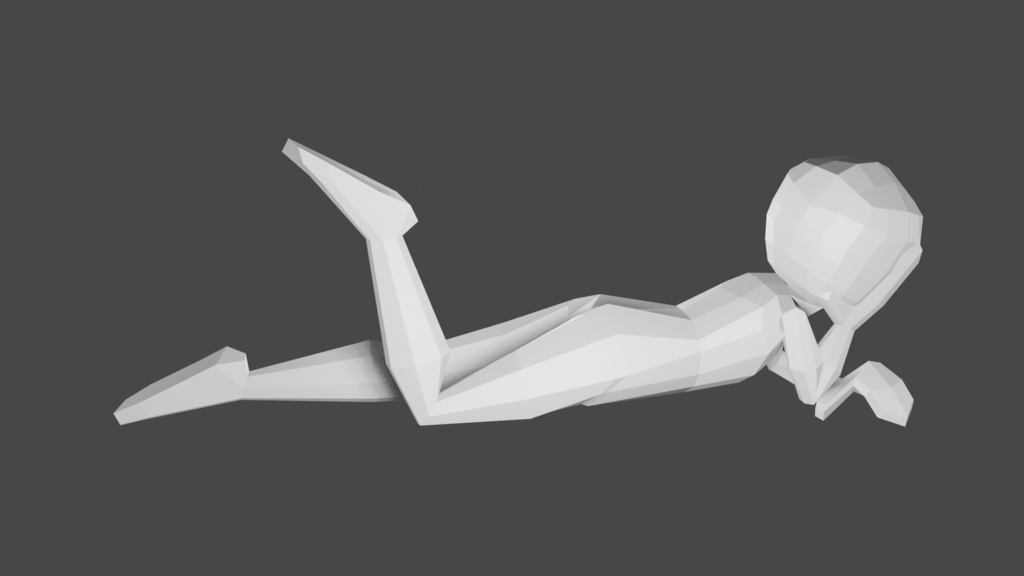 【Blender用素体】ローポリ素体モデル