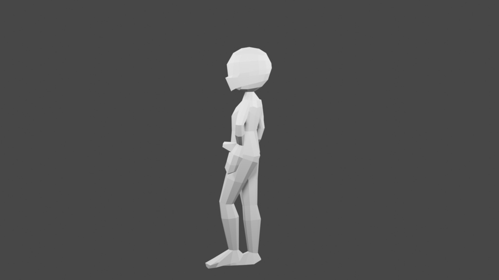 【Blender用素体】ローポリ素体モデル