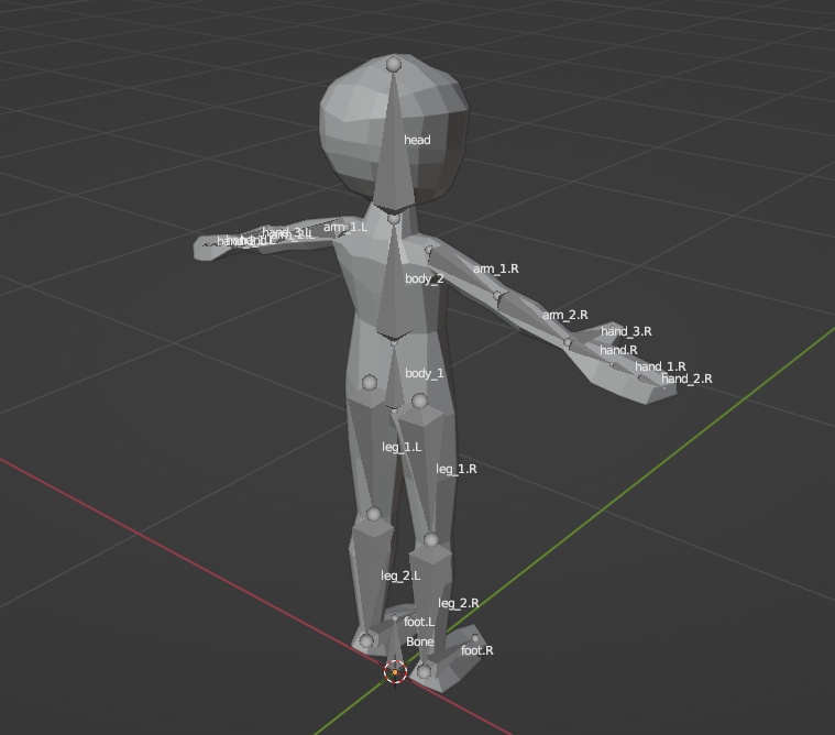 【Blender用素体】ローポリ素体モデル