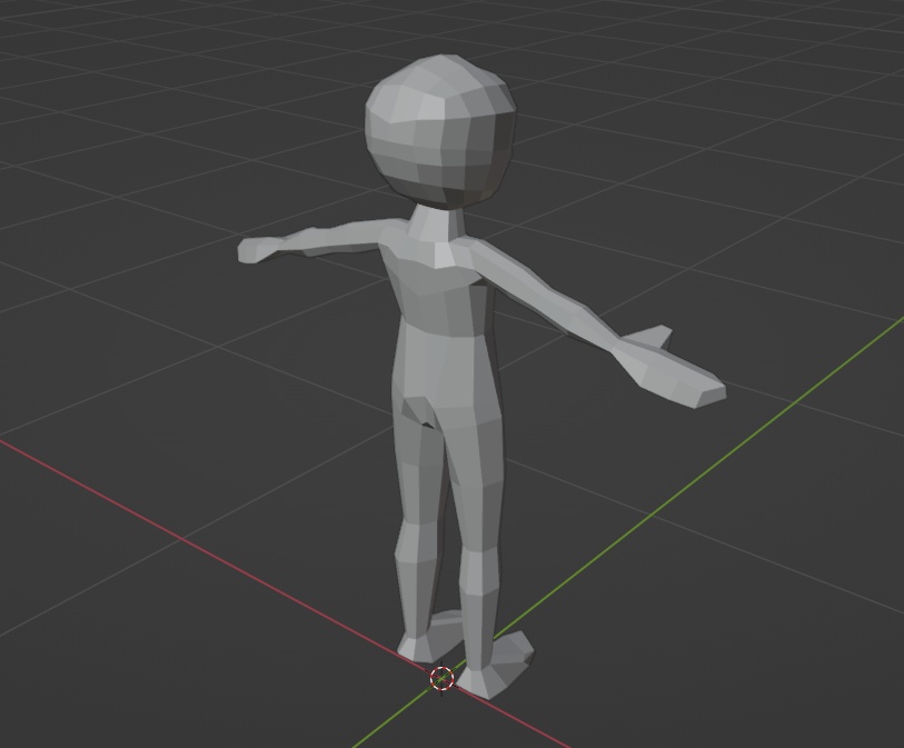 【Blender用素体】ローポリ素体モデル