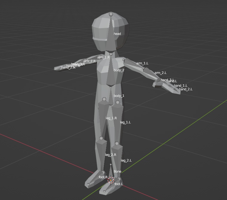 【Blender用素体】ローポリ素体モデル