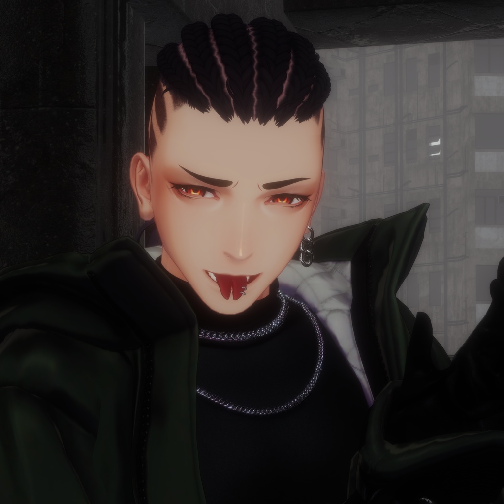 スプリットタン+舌ピアス【社畜の連成さん専用】