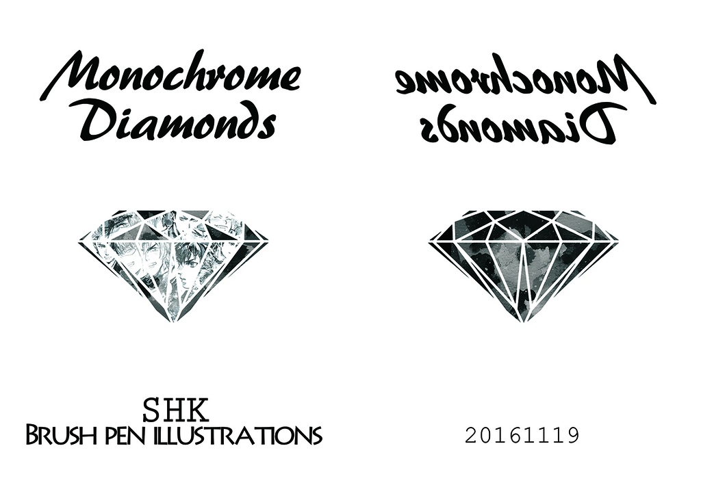 マサドラ Booth代购 详情 半額 Monochrome Diamonds ダイヤのaイラスト本