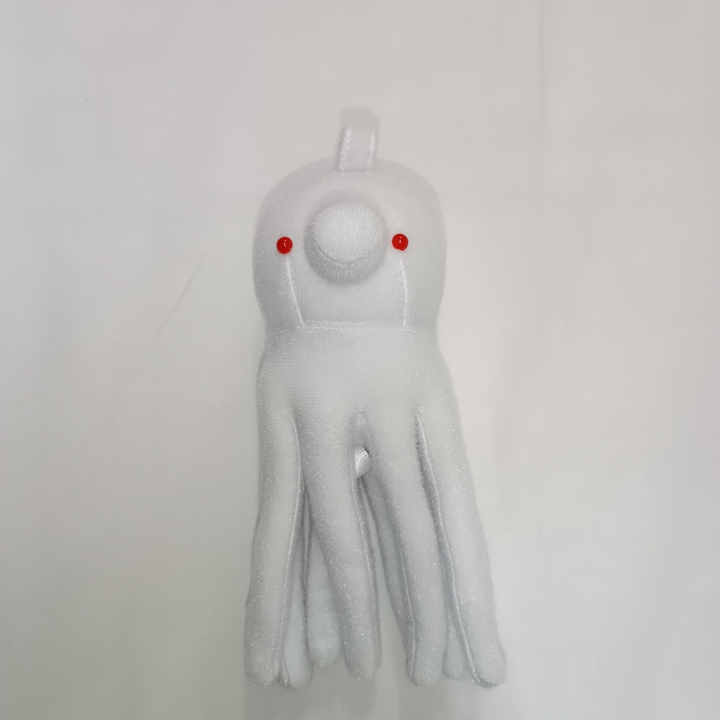 ぬいキャッチたこ　白　赤目　小サイズ