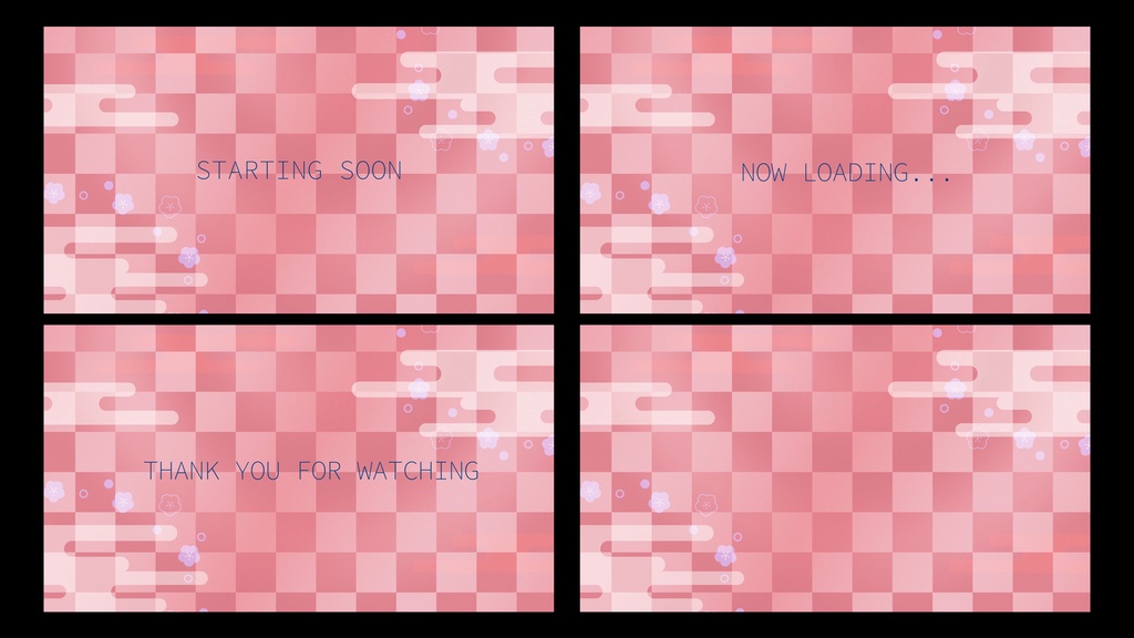 和風待機画面【ループ動画セット】梅の花