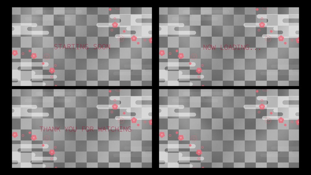 和風待機画面【ループ動画セット】梅の花