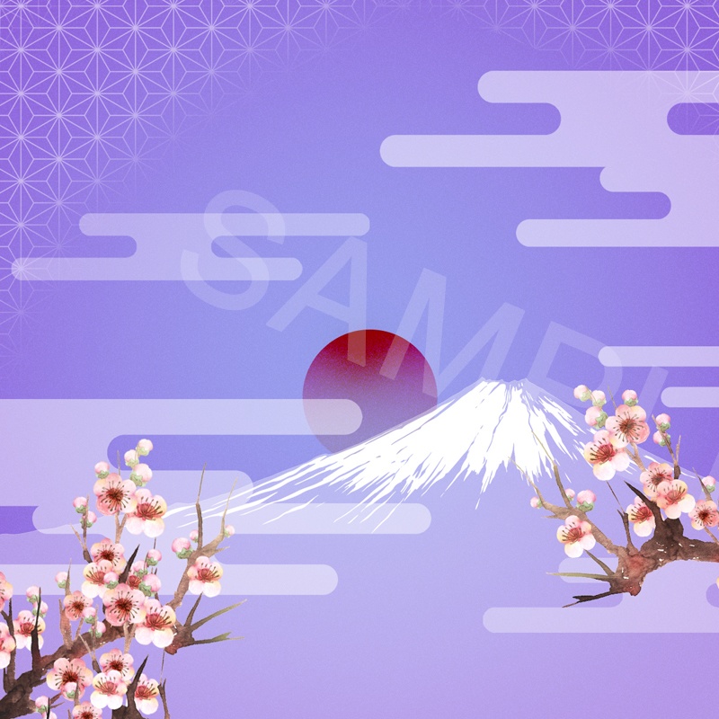 お正月用和風SNSヘッダー&バナーテンプレート