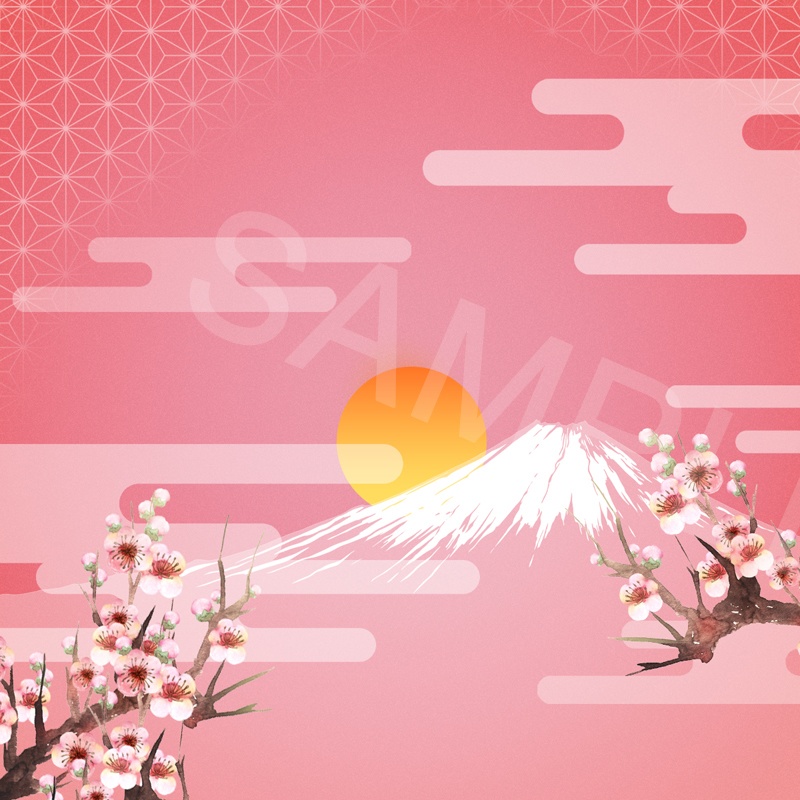 お正月用和風SNSヘッダー&バナーテンプレート