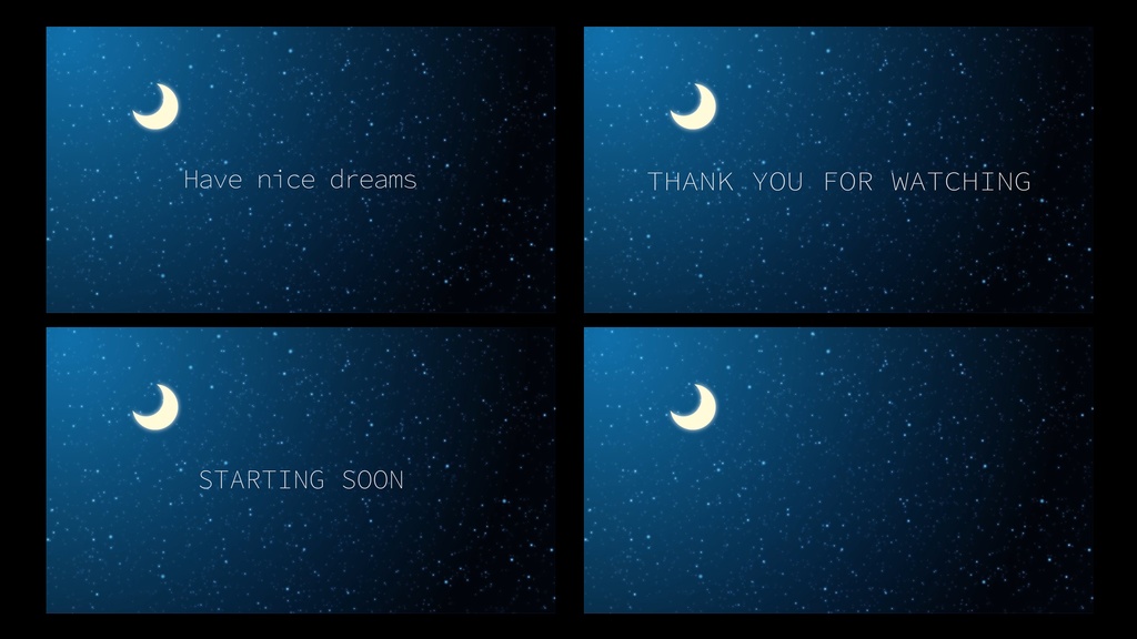 夜空の待機画面セット【ループ動画】