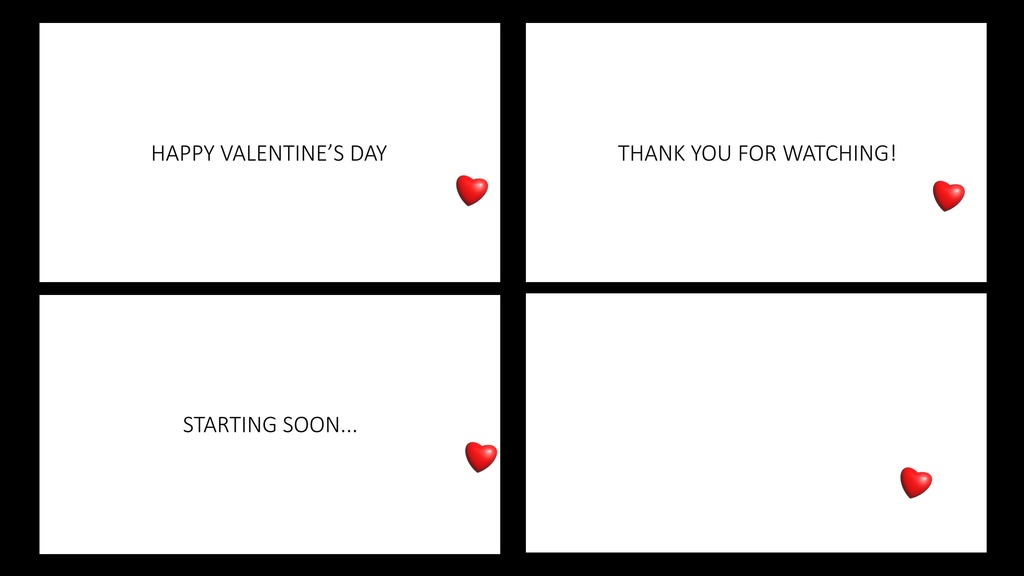 赤いハートが一回転する待機画面【ループ動画】