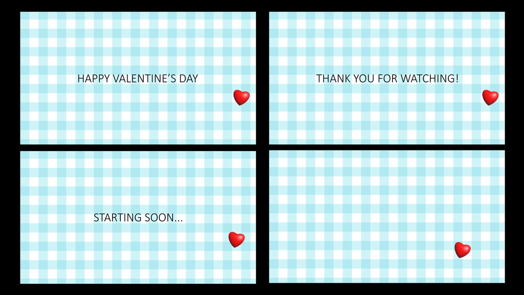 赤いハートが一回転する待機画面【ループ動画】