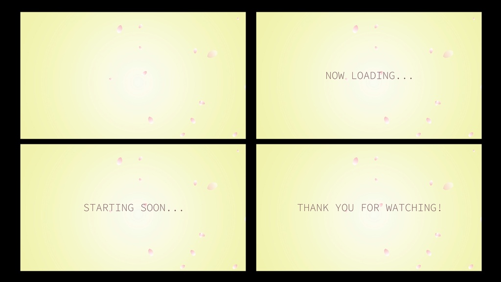 桜吹雪の待機画面セット【ループ動画】