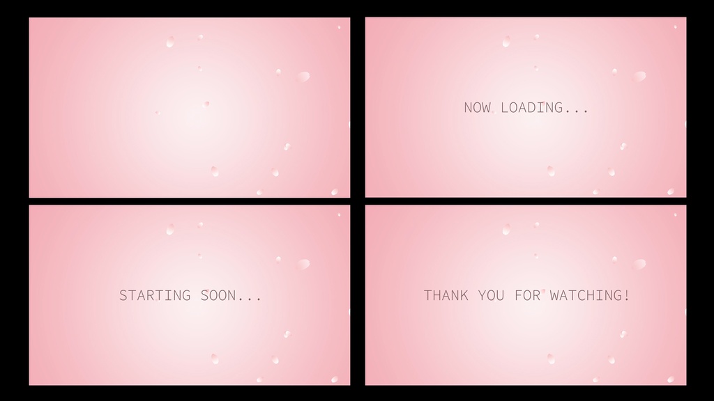 桜吹雪の待機画面セット【ループ動画】