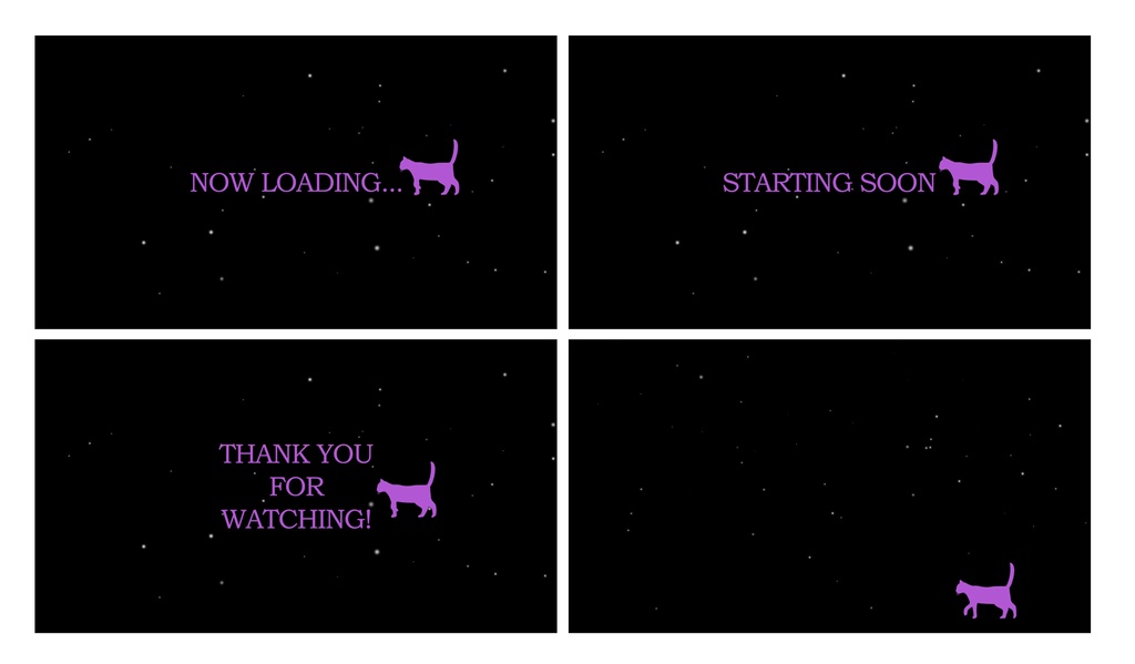 猫が歩く待機画面セット【ループ動画】