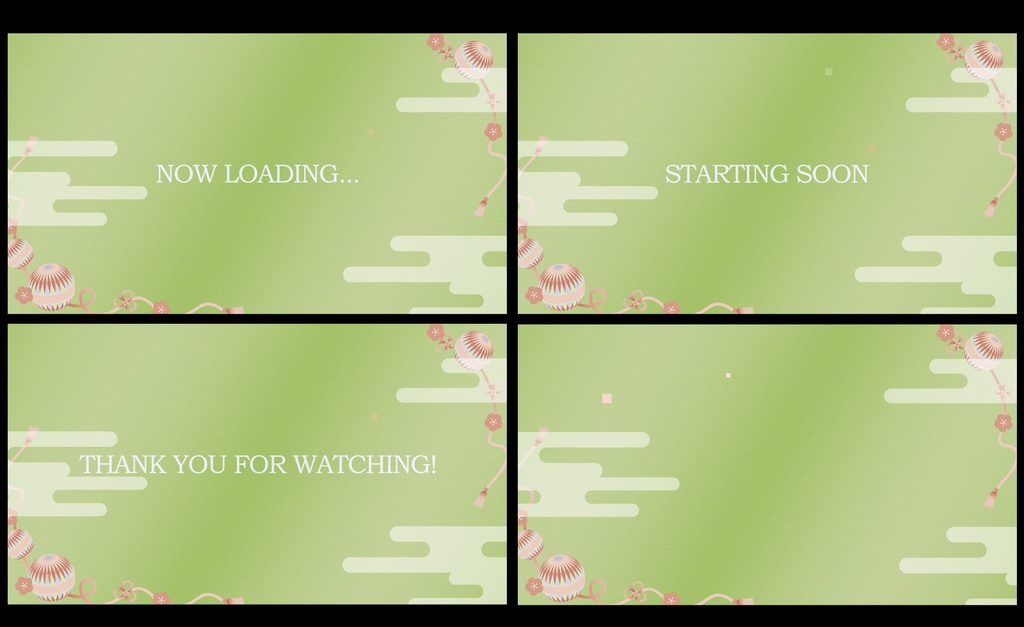 和柄待機画面セット【ループ動画】