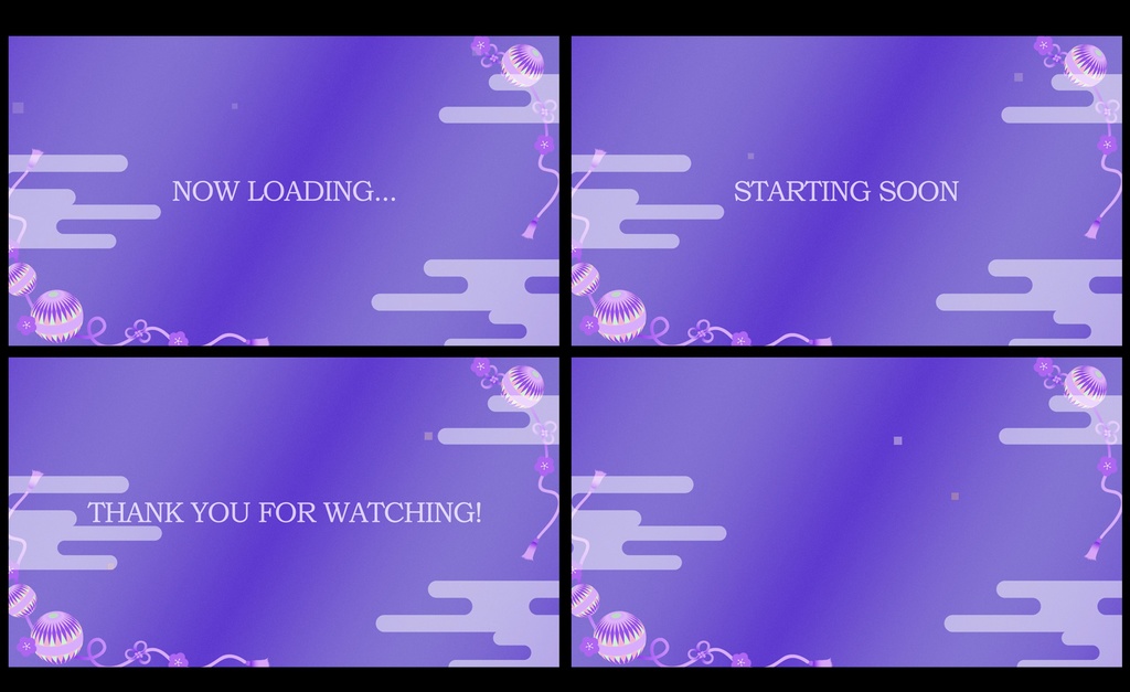 和柄待機画面セット【ループ動画】