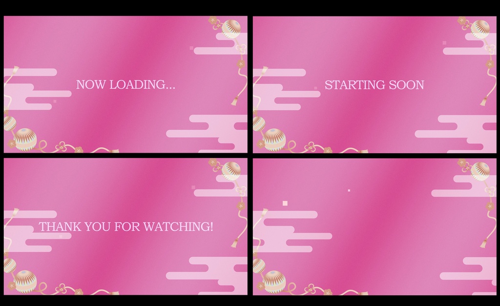 和柄待機画面セット【ループ動画】