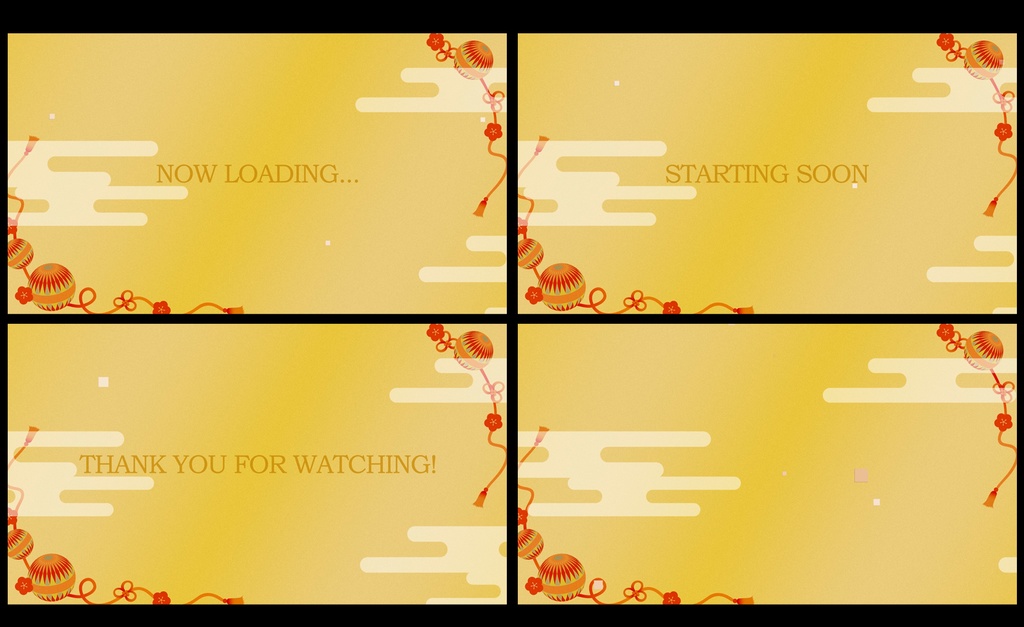 和柄待機画面セット【ループ動画】