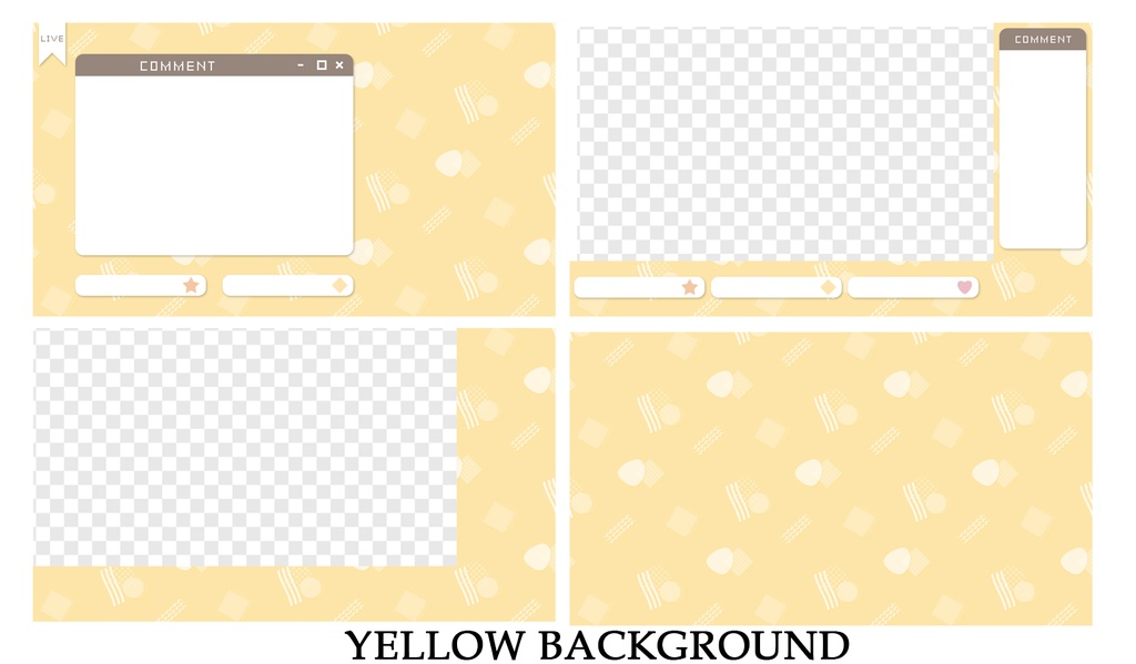配信用オーバーレイセット【レトロメンフィス柄】