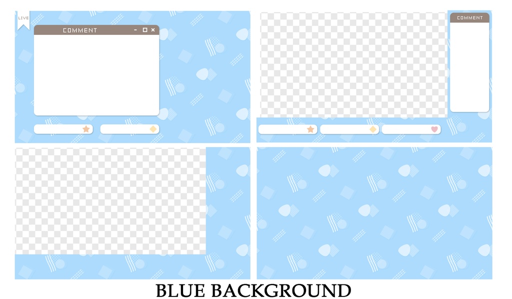 配信用オーバーレイセット【レトロメンフィス柄】
