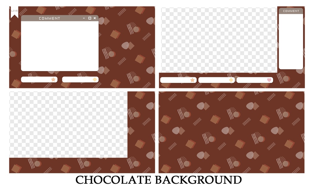 配信用オーバーレイセット【レトロメンフィス柄】