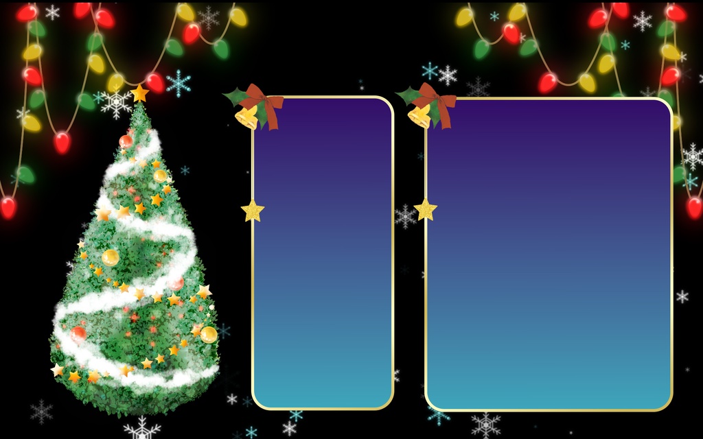 配信用クリスマスデコレーションセット【背景透過】