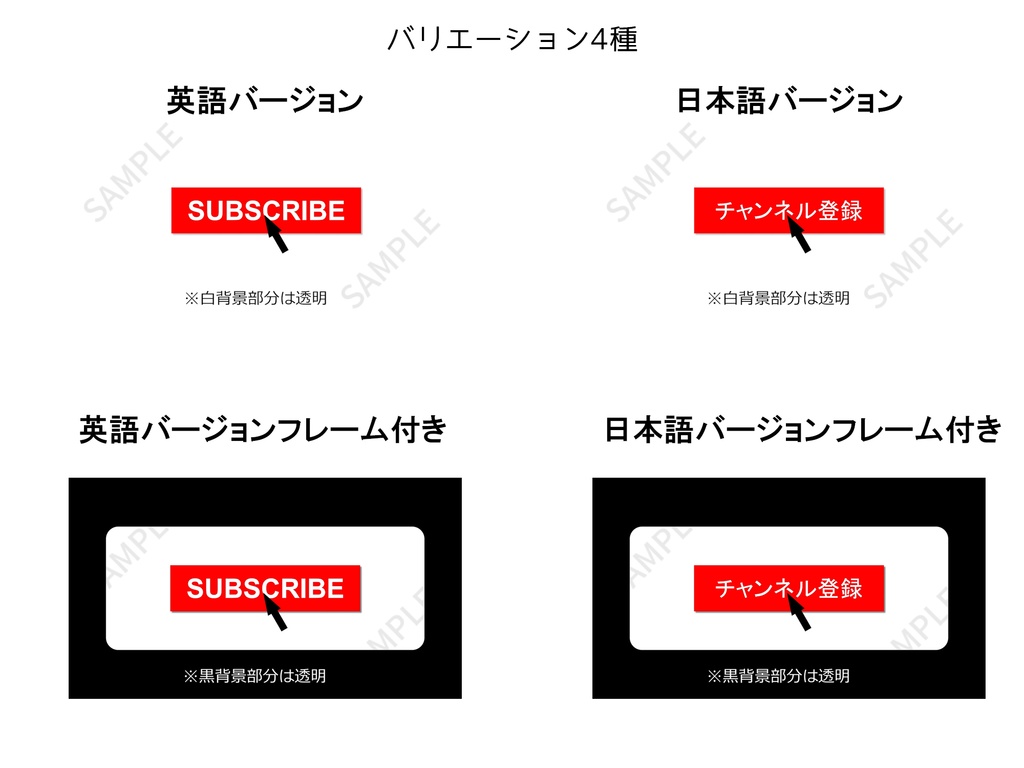 チャンネル登録ボタン【背景透過MOV】