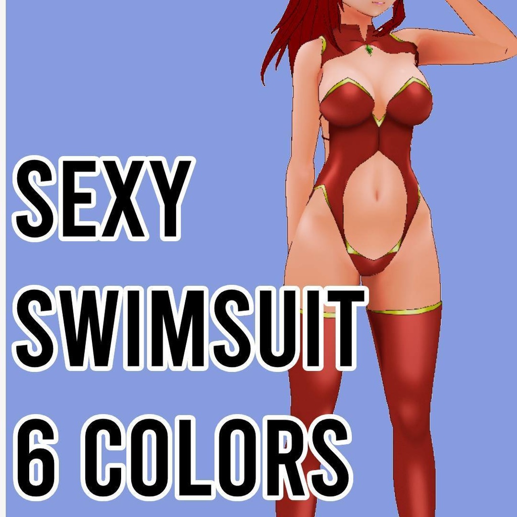 Sexy Swimsuit with Stockings [Vroid]