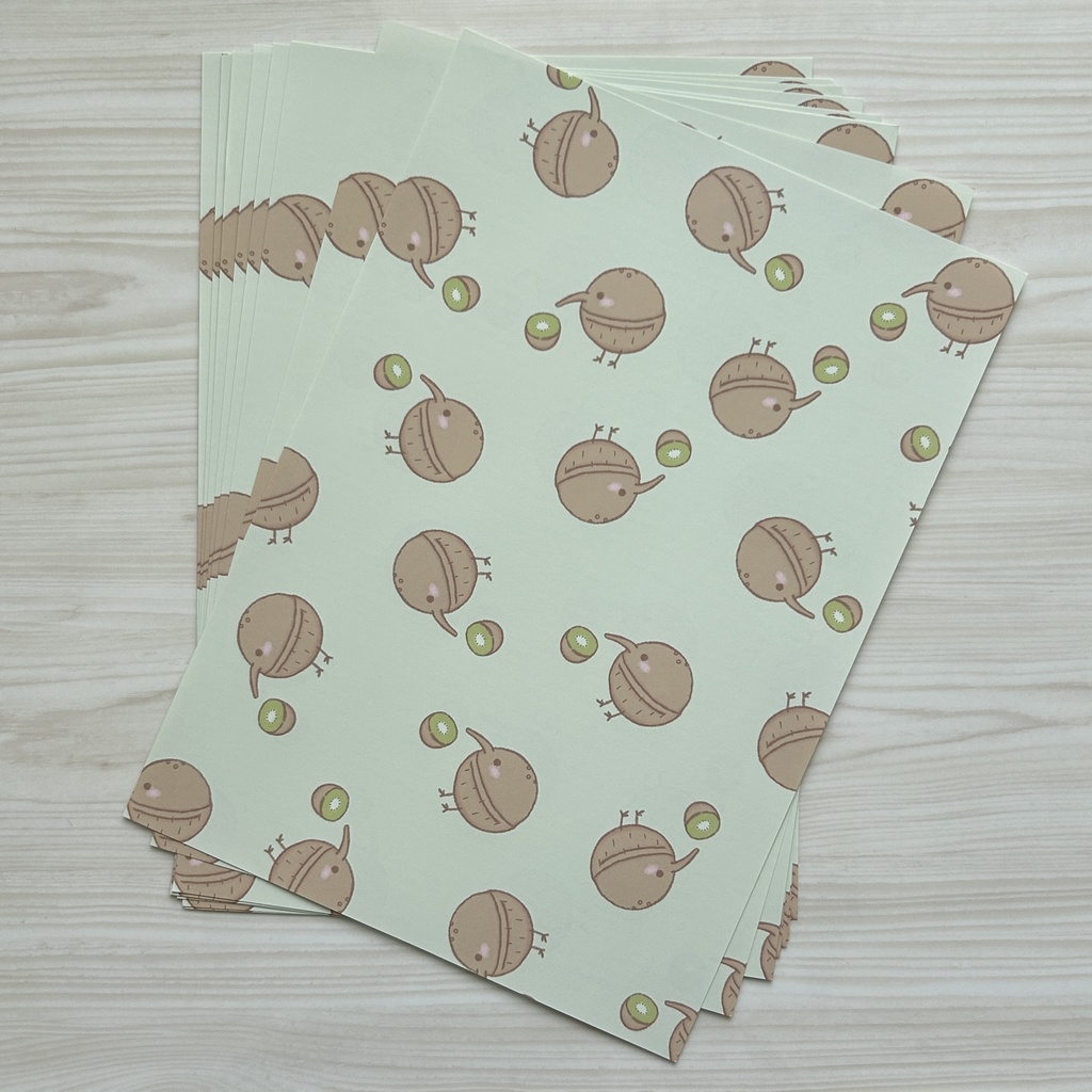 デザインペーパーA4 キーウィかぷる。