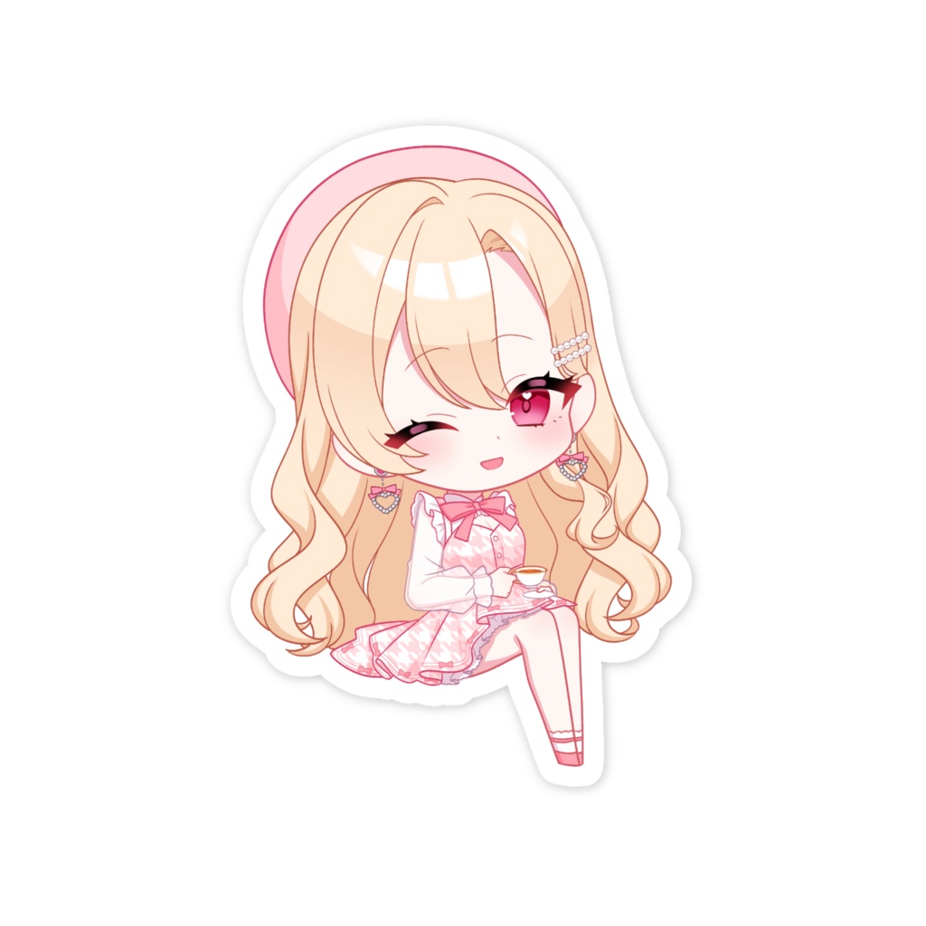 ミニキャラスマホステッカー