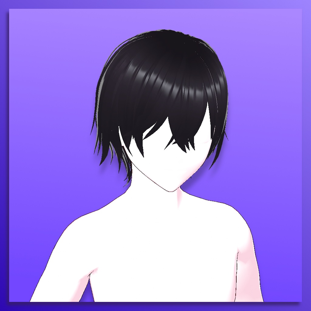 (VROID) Male Hair Preset #4 (The Eminence in Shadow: Shadows Hair)