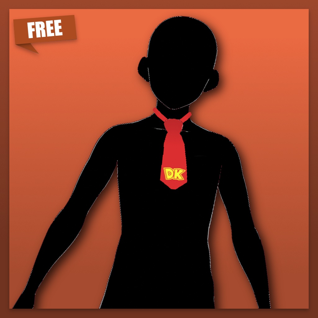 (VROID) Donkey Kong "simple" Necktie (long and short)🍌